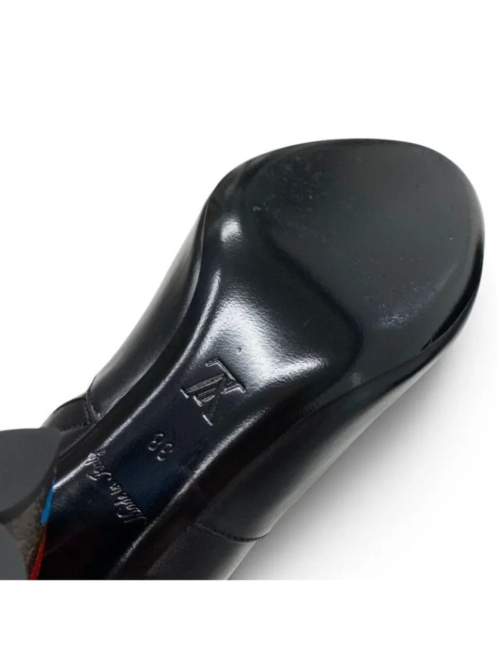 Louis Vuitton Silhouette Line Boots Short Shoes Leather Black Multicolor